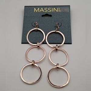 Massini Rose Gold Hoop Earrings